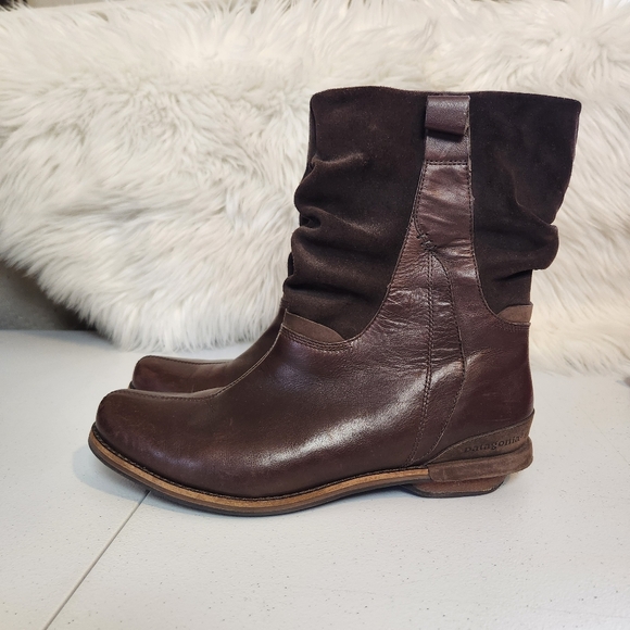 Patagonia Shoes - Patagonia Addie Boots Espresso Brown Womens Size 9 Pull On Boots Leather 928097